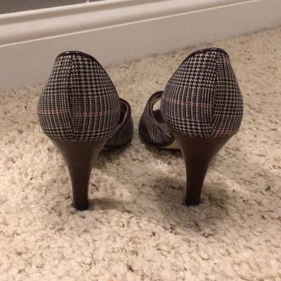 Steve Madden Plaid Peep Toe Heels - Picture 6 of 7